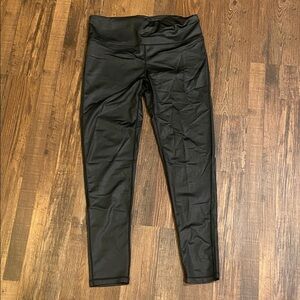 Black faux leather look women’s  leggings